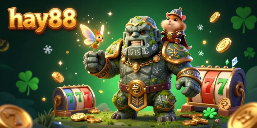 Engage with thrilling games at hay88, featuring magical characters amidst sparkling slot reels.