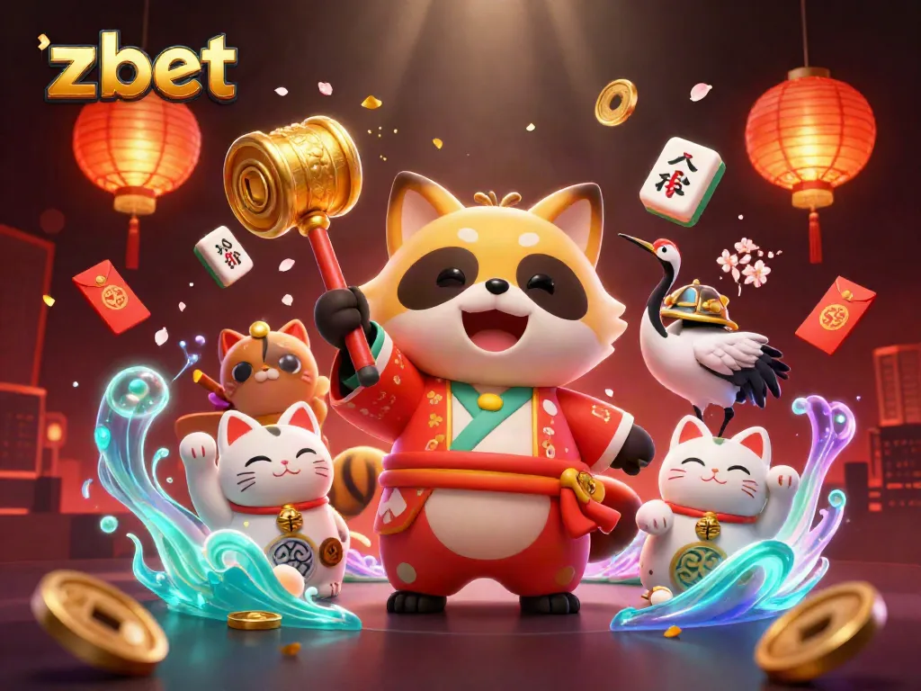 Experience the thrill of zbet with lively characters in an exciting gambling-themed scene.
