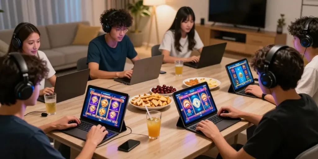 Exciting SAPPORO88 link gaming experience with players enjoying slot games online.