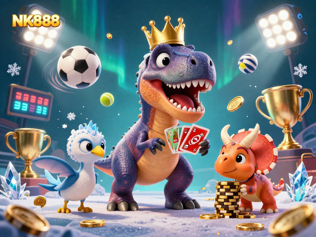 Engage with NK888's vibrant casino experience featuring dynamic characters and gaming elements.