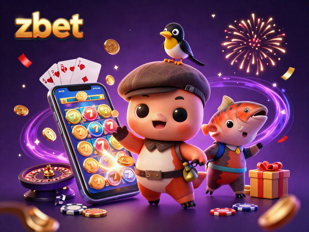 Experience zbet excitement with a playful Nessie and casino-themed elements, celebrating the buzz of online gaming.