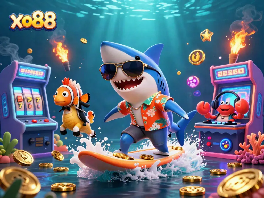 Experience exhilarating gaming at xo88 with vibrant characters and dynamic casino elements.