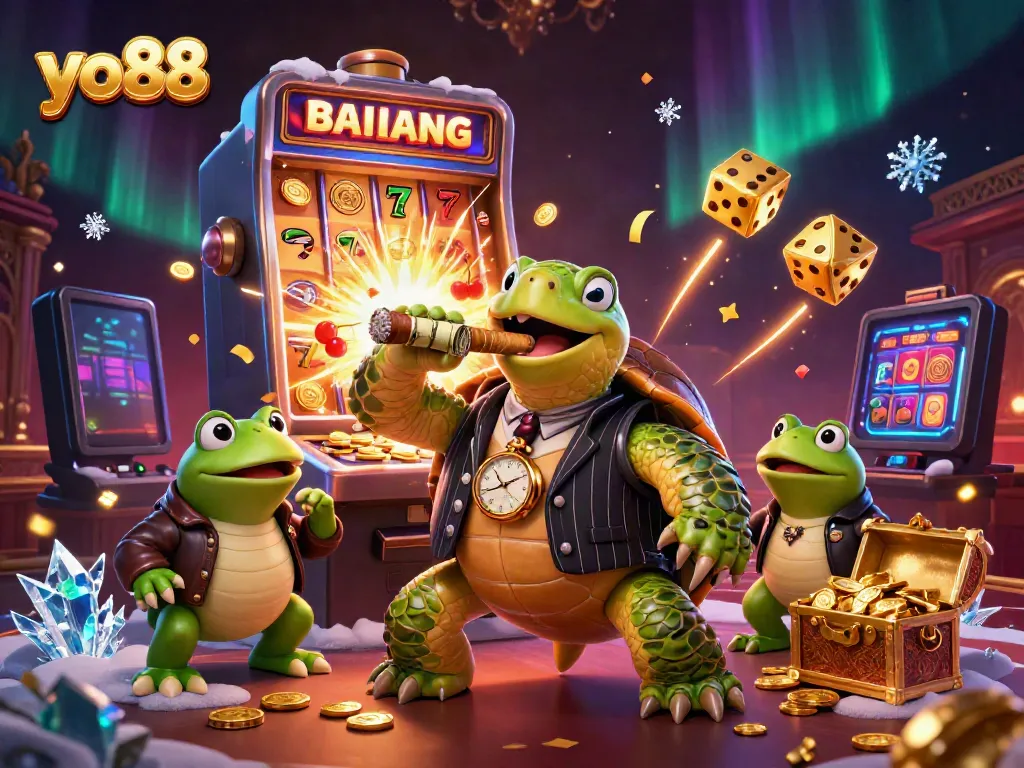 Experience thrilling games and winning jackpots at yo88 with vibrant characters and casino elements.