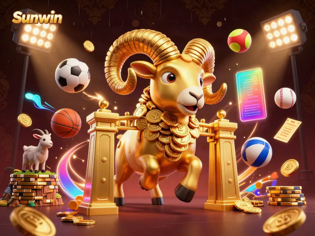 Sunwin players enjoy thrilling betting experiences with gold-rimmed elements and sports themes.