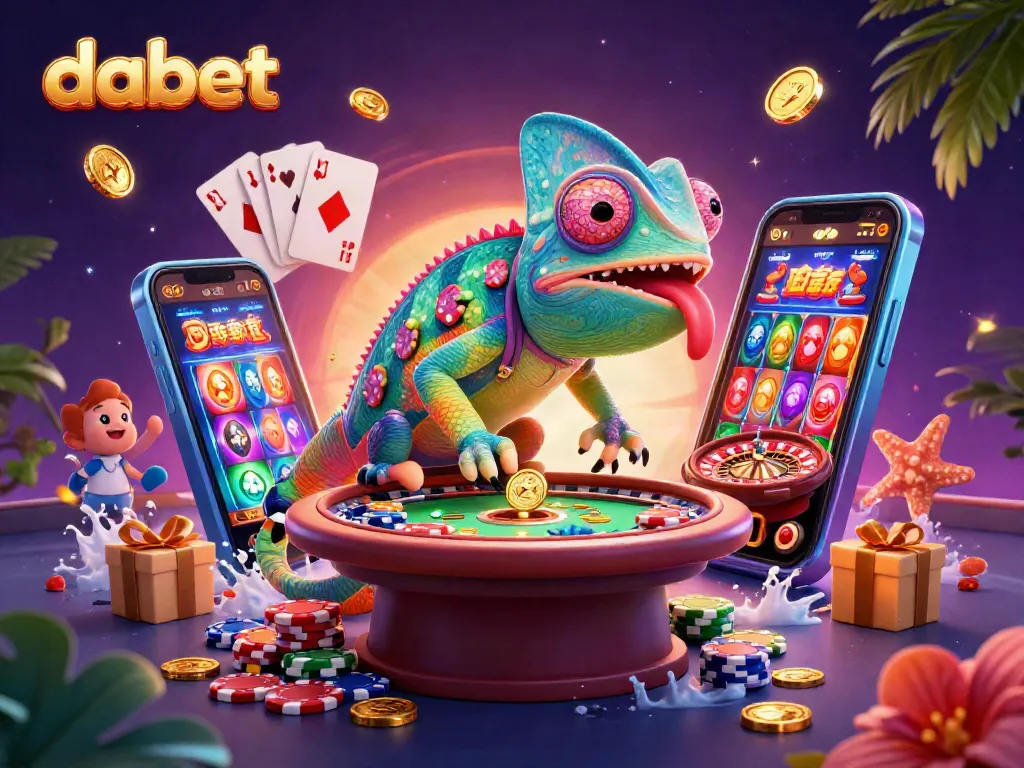 Dabet captivates players with vibrant slot game excitement and golden coin wins.