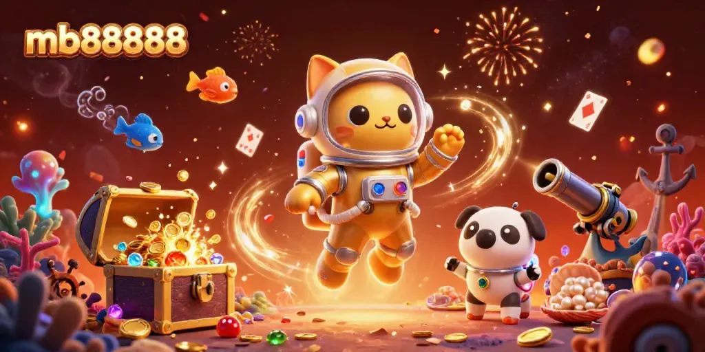 Experience thrilling gaming at mb888888 with immersive visuals of luck in action, featuring vibrant golds and dynamic elements.