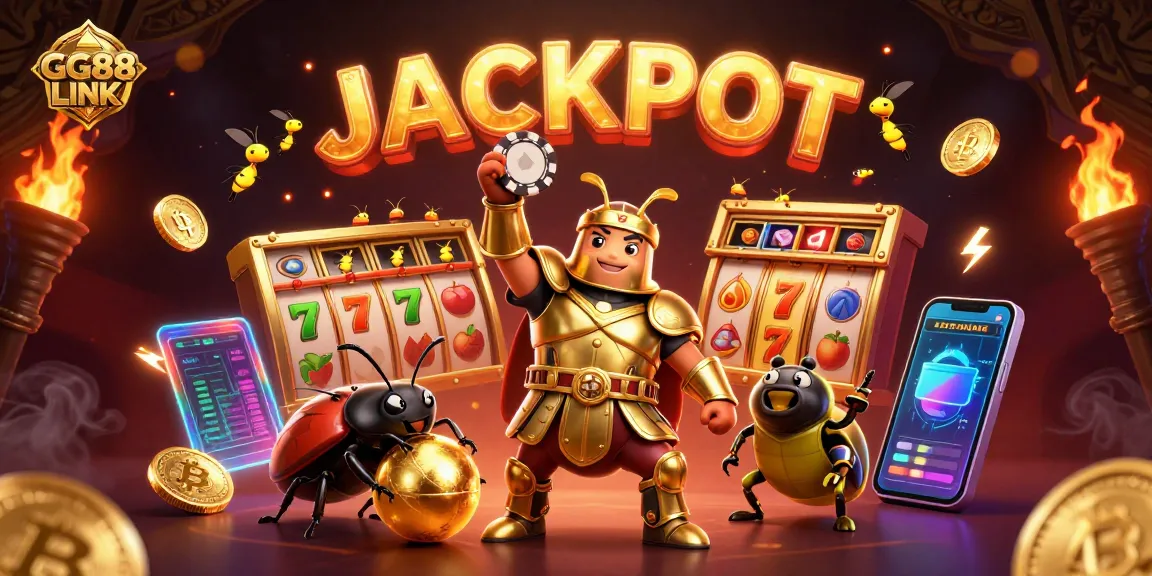 Experience the excitement of GG88 LINK with colorful slots, coins, and vibrant characters!