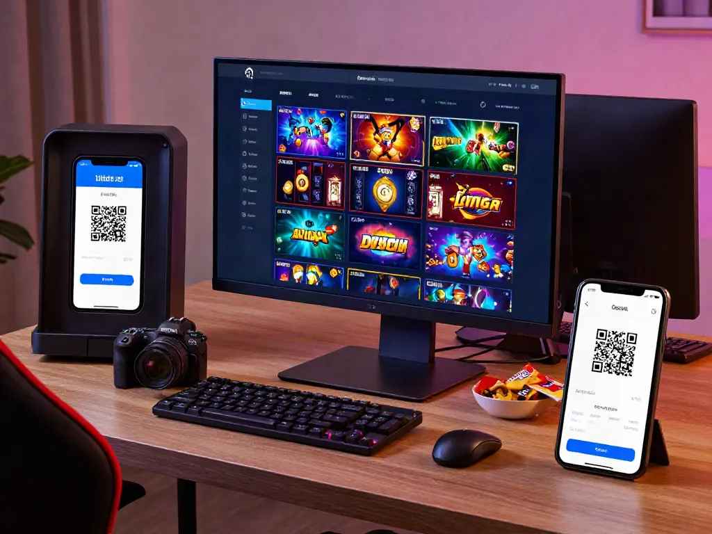Engaging online slot gaming experience using slot qris payments on mobile and desktop.