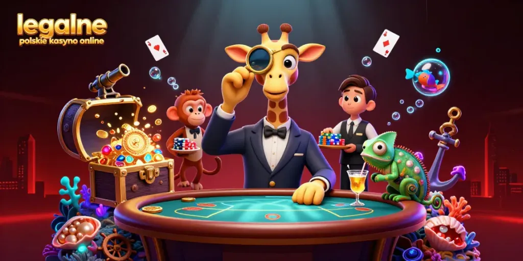 Experience the excitement of legalne polskie kasyno online with dynamic characters and vibrant casino elements.