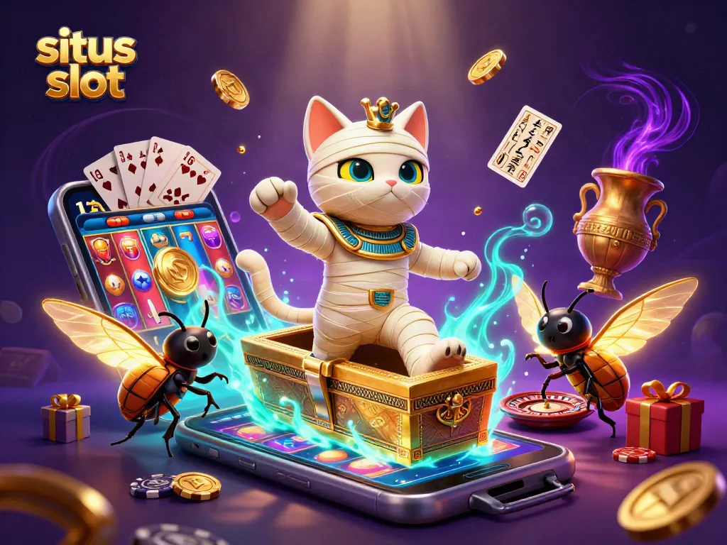 Gali keberuntungan di situs slot dengan grafik menarik dari kucing mumi dan permainan slot spektakuler.